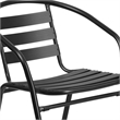 Bowery Hill 5 Piece Metal/Glass Round Patio Dining Set in Black