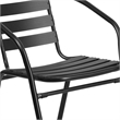 Bowery Hill 5 Piece Metal/Glass Square Patio Dining Set in Black