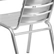 Bowery Hill Metal Silver Patio Chair Rectangular Lightweight 29