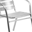 Bowery Hill Metal Silver Patio Chair Rectangular Lightweight 29