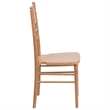 Bowery Hill Wood Chiavari Stacking Chair in Natural
