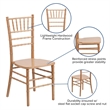 Bowery Hill Wood Chiavari Stacking Chair in Natural