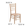 Bowery Hill Wood Chiavari Stacking Chair in Natural