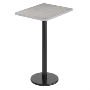 Bowery Hill Cast Iron Black Bar Table Rectangular 24&quot x 30&quot Unassembled