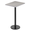 Bowery Hill Cast Iron Black Bar Table Rectangular 24