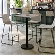 Bowery Hill Cast Iron Black Bar Table Rectangular 24