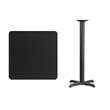 Bowery Hill Cast Iron/PVC Square Restaurant Bar Table in Black