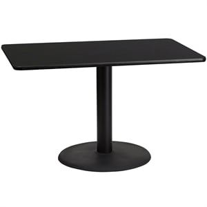 Bowery Hill 30&quot x 48&quot Restarant Dining Table in Black