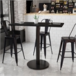 Bowery Hill Cast Iron Black Dining Table Rectangular 30
