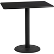 Bowery Hill Cast Iron Black Dining Table Rectangular 30