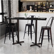 Bowery Hill Cast Iron Black Bar Table Rectangular Heat Resistant 43.13