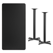 Bowery Hill Cast Iron Black Bar Table Rectangular Heat Resistant 43.13