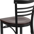 Bowery Hill Restaurant Dining Chair in Black and Walnut