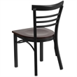 Bowery Hill Restaurant Dining Chair in Black and Walnut