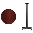 Bowery Hill Laminate Wood Black Bar Table Round Heat Resistant 24