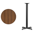 Bowery Hill Laminate Wood Black Bar Table Round Heat Resistant 24