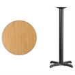 Bowery Hill Laminate Wood Black Bar Table Round Heat Resistant 24