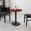 Bowery Hill Laminate Black Dining Table Round Easy Assembly 24