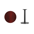 Bowery Hill Laminate Black Dining Table Round Easy Assembly 24