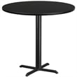 Bowery Hill Cast Iron Black Bar Table Round 42
