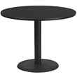 Bowery Hill Cast Iron Black Dining Table Round 42