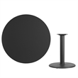 Bowery Hill Cast Iron Black Dining Table Round 42
