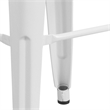 Bowery Hill 30'' Contemporary Steel Metal Backless Bar Stool in White