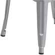 Bowery Hill 30'' Industrial Metal Backless Bar Height Stool in Silver