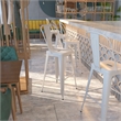 Bowery Hill 30'' Industrial Steel Metal/Plastic Bar Stool in White