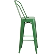 Bowery Hill Metal 30'' Bar Stool in Green
