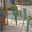 Bowery Hill Metal 30'' Bar Stool in Green