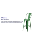 Bowery Hill Metal 30'' Bar Stool in Green