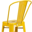Bowery Hill 30'' Industrial Steel Metal/Plastic Bar Stool in Yellow