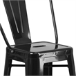 Bowery Hill Metal 3 Piece Bar Table Set in Black