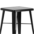 Bowery Hill Metal 3 Piece Bar Table Set in Red