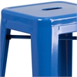 Bowery Hill Metal 3 Piece Bar Table Set in Blue