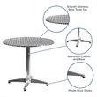 Bowery Hill Aluminum Silver Bistro Table Round Lightweight 31.5