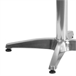 Bowery Hill Aluminum Silver Bistro Table Round Lightweight 31.5