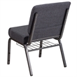 Bowery Hill Fabric Church Chair in Gray