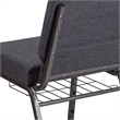 Bowery Hill Fabric Church Chair in Gray