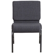 Bowery Hill Fabric Church Chair in Gray