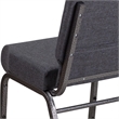 Bowery Hill Fabric Church Chair in Gray