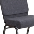 Bowery Hill Fabric Church Chair in Gray