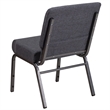 Bowery Hill Fabric Church Chair in Gray
