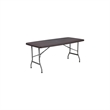 Bowery Hill Plastic Folding Table in Brown