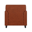Bowery Hill Faux Leather Reception Chair in Cognac