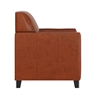 Bowery Hill Faux Leather Reception Chair in Cognac