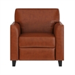 Bowery Hill Faux Leather Reception Chair in Cognac