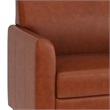 Bowery Hill Faux Leather Reception Chair in Cognac