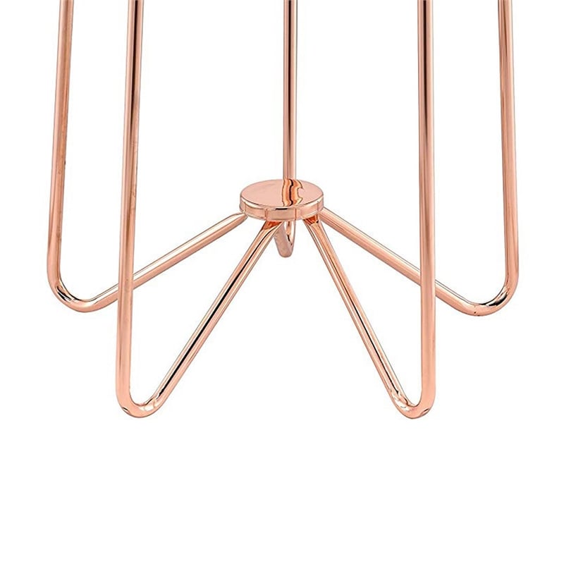 Bowery Hill End Table in Frosted Glass and Rose Gold